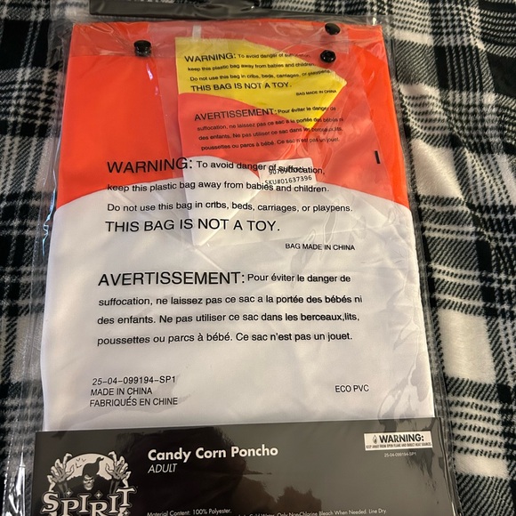 Candy Corn Costume Poncho - Picture 3 of 3